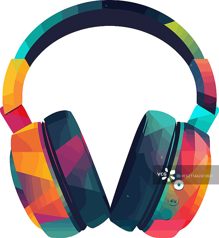 象征有趣聆听的现代耳机图片素材