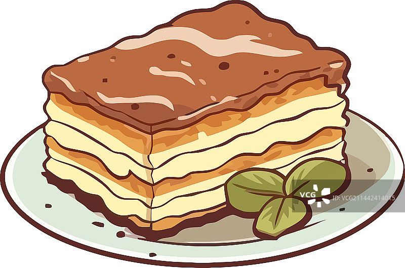 搅打奶油巧克力分层甜馅饼图片素材