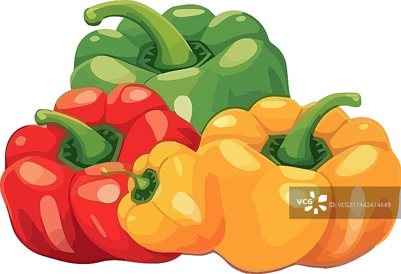 新鲜成熟的甜椒图片素材