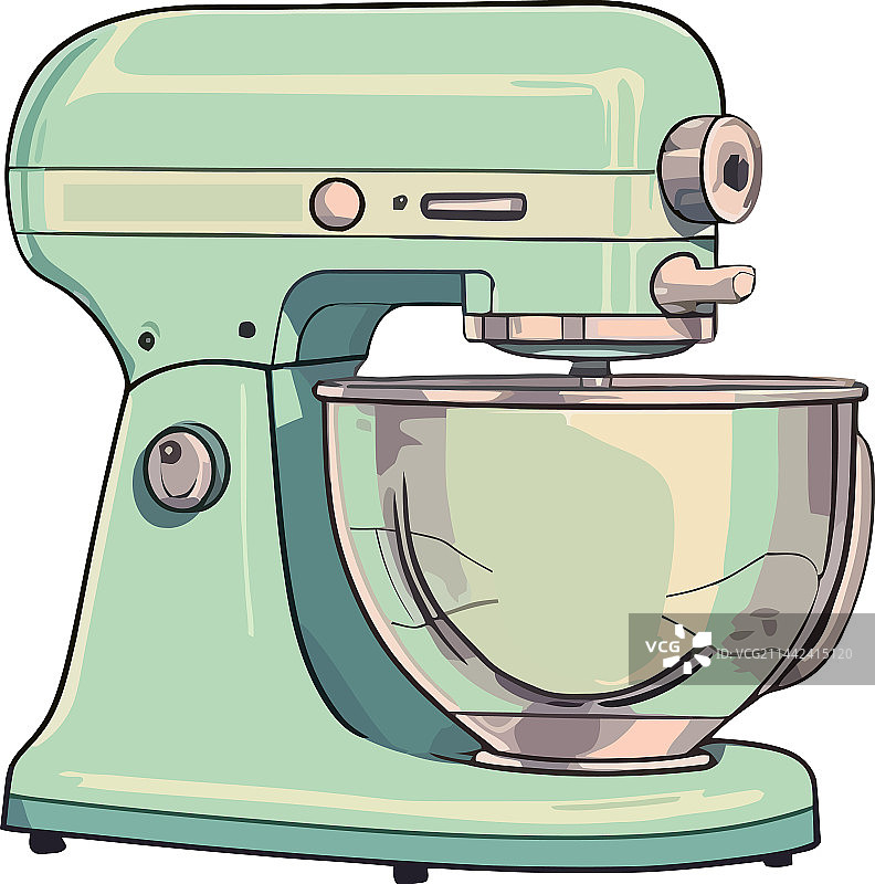家用电动搅拌机等厨房金属设备图片素材