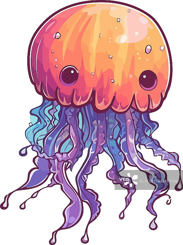 水下可爱的水母图片素材