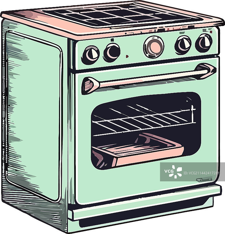 金属厨房设备炉灶图片素材