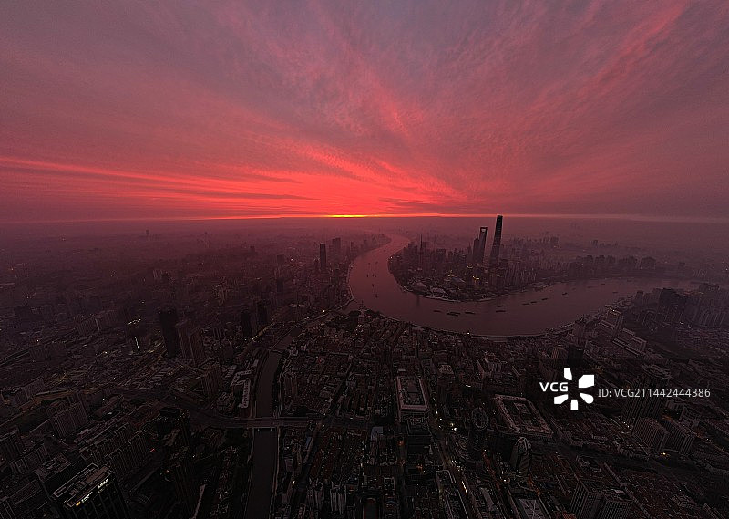 魔都的黎明美景图片素材