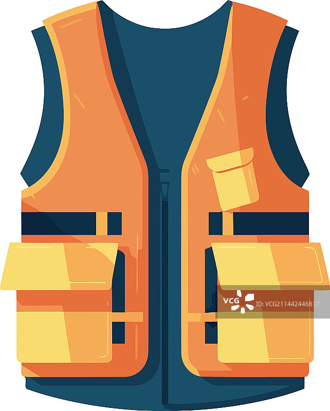 橙色救生员制服保险箱图标图片素材