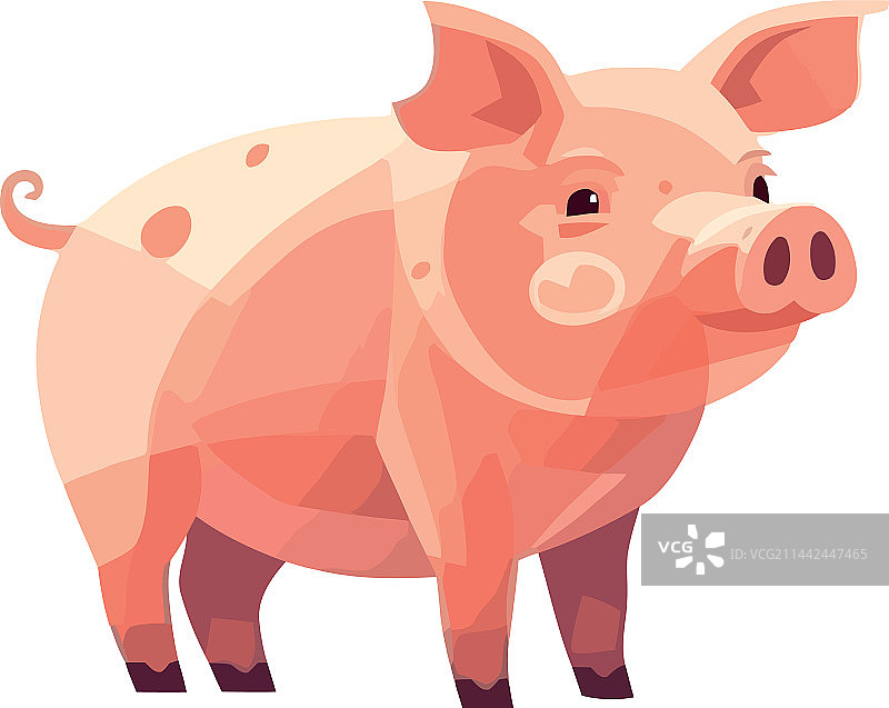 可爱的农业象征小猪图片素材
