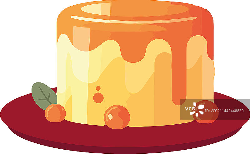 手工烘焙巧克力水果蛋糕图片素材