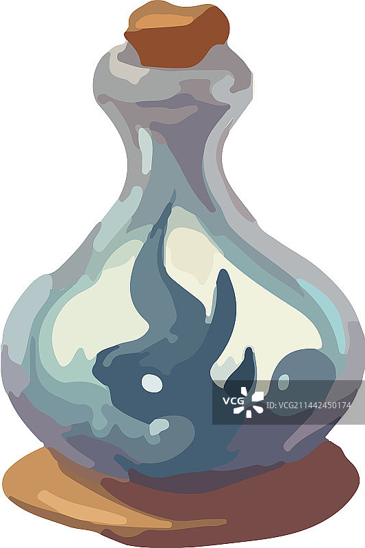 华丽瓶子的抽象油画图片素材