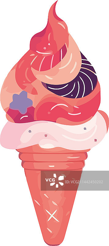 甜美夏日冰淇淋圣代图片素材