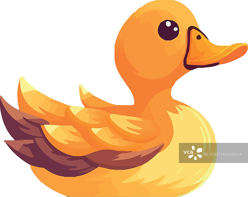 长着黄色羽毛的可爱小鸭图片素材