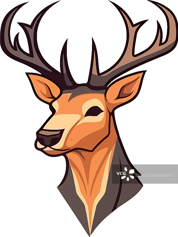 猎人奖杯可爱有角鹿图片素材