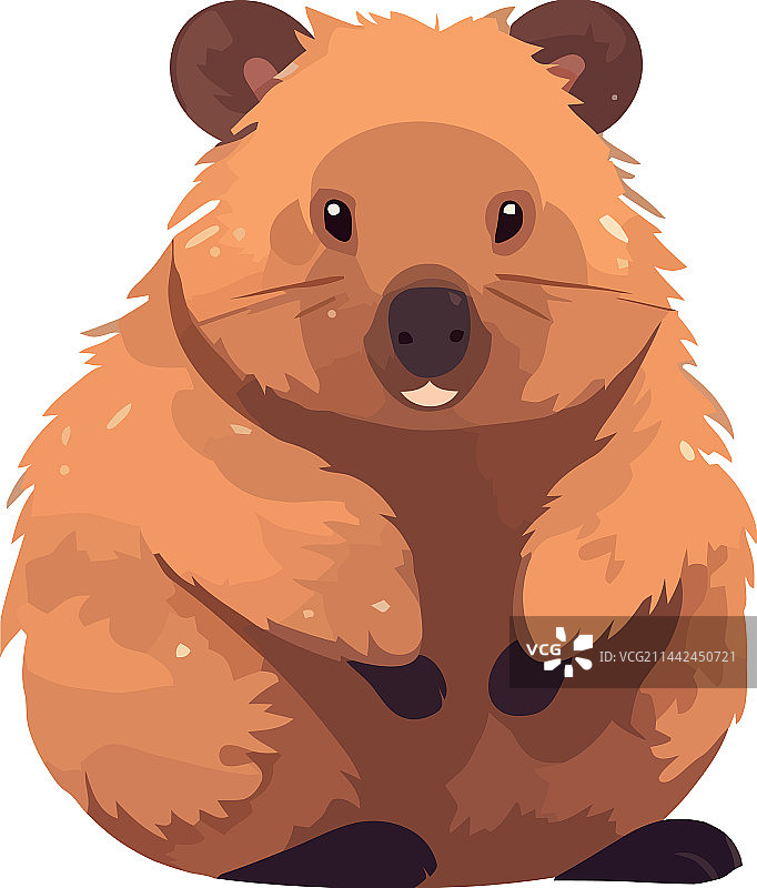 可爱的海狸啮齿动物角色图片素材