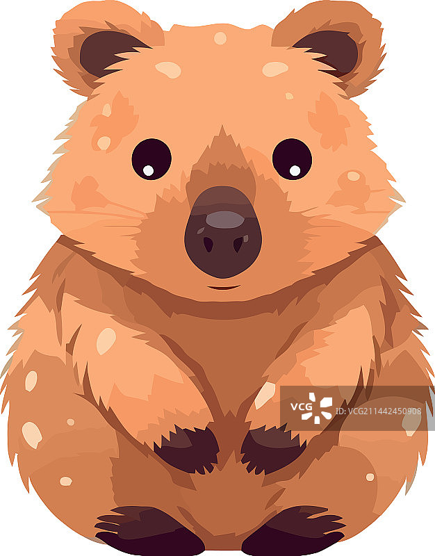 可爱的海狸吉祥物卡通形象图片素材