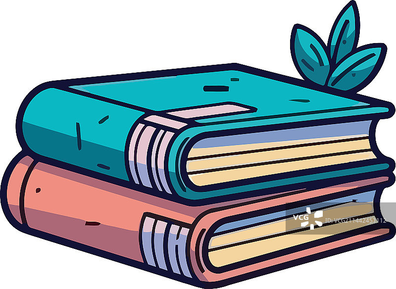 一堆旧教科书图片素材