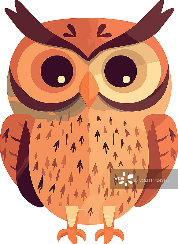 彩色猫头鹰吉祥物卡通形象图片素材