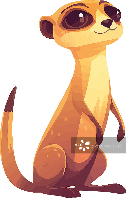 象征友谊的快乐的猫鼬吉祥物图片素材