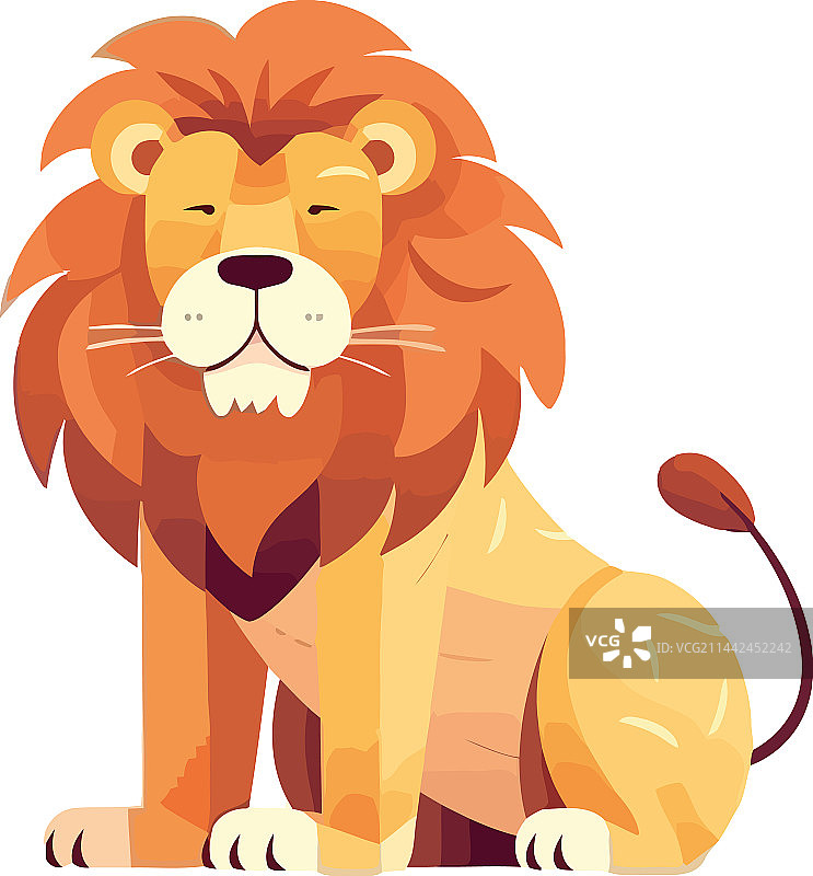 微笑的可爱小狮子图片素材