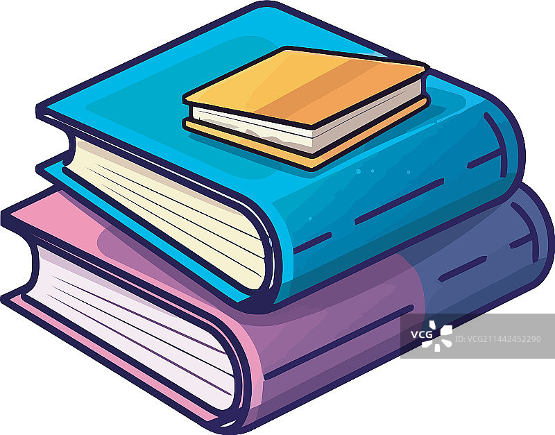 一堆旧教科书图片素材