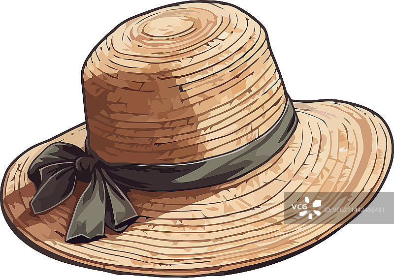 女士草帽头饰图片素材