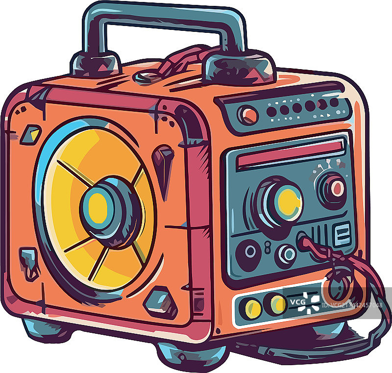 复古音频收音机转盘设备图片素材