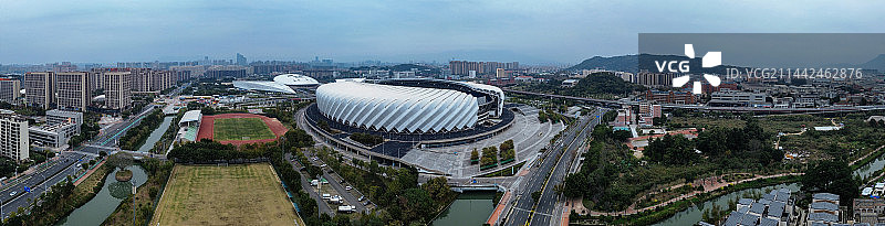 福州 海峡奥林匹克体育中心 福湾路 阳光天地 30中 福湾路立交桥 航拍 网球馆图片素材