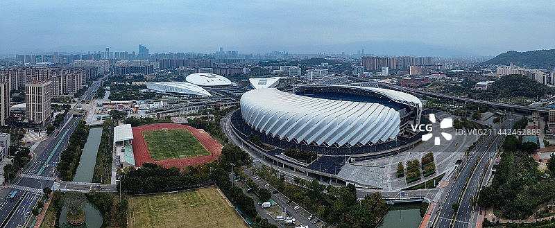 福州 海峡奥林匹克体育中心 福湾路 阳光天地 30中 福湾路立交桥 航拍 网球馆图片素材