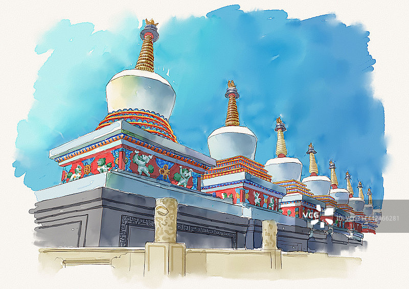 青海塔尔寺图片素材