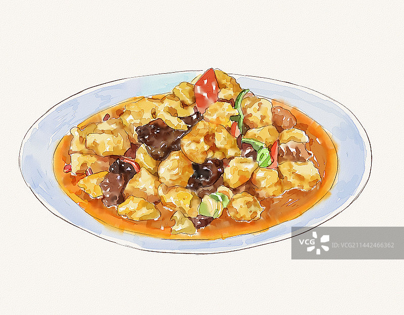 酸辣里脊图片素材