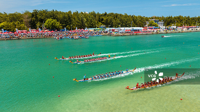 海上赛龙舟图片素材