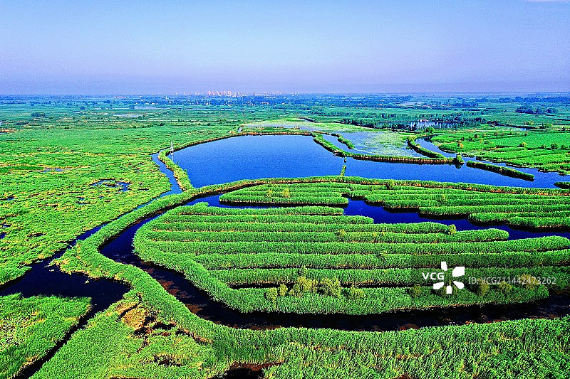 华北明珠物产丰富、风景秀丽闻名于世，“四季皆秋”之誉，“北国江南”，“鱼米之乡” （雄安美如画）图片素材