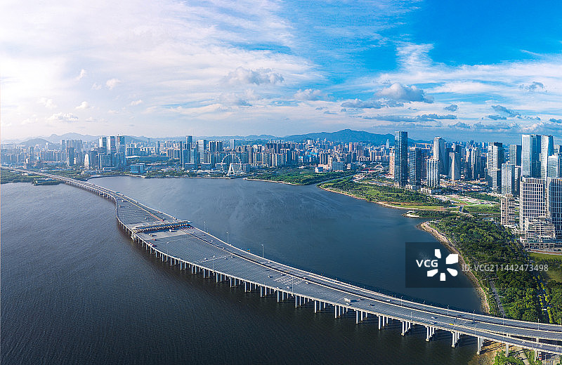 深圳前海自贸区桂湾妈湾欢乐港湾周边高楼景观航拍图片素材