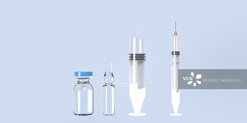 3d药瓶医用注射器针头图片素材