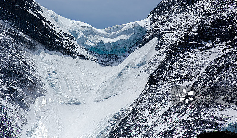 雪山上的冰盖图片素材