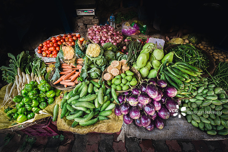 印度市场常见蔬菜图片素材