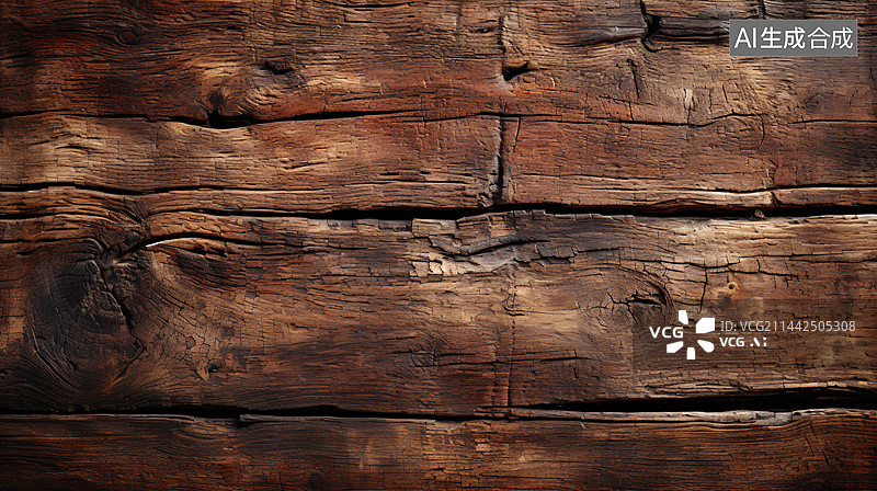 【AI数字艺术】条纹老木板纹理。自然风化的老榆木纹理背景。木板纹理背景。图片素材