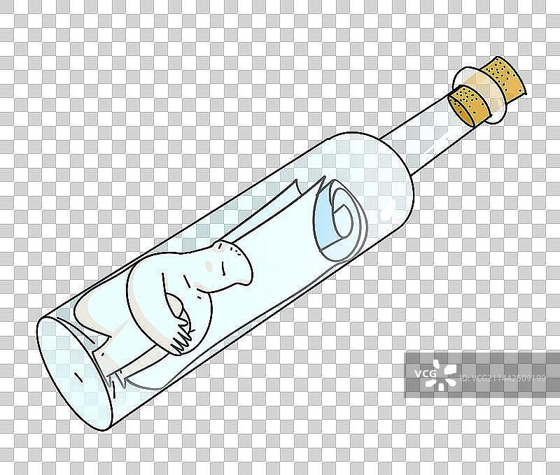 漂流瓶黑色背景下的瓶子特写镜头图片素材