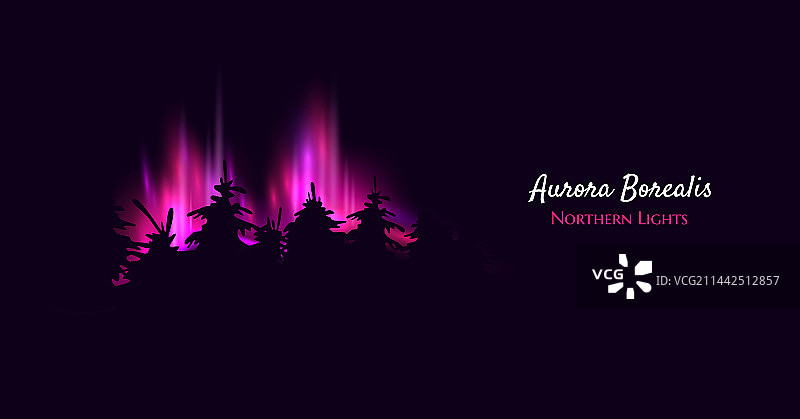 逼真的北极光图片素材