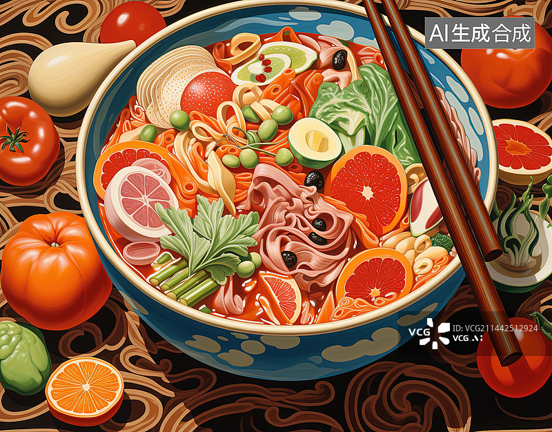 【AI数字艺术】日式火锅图片素材