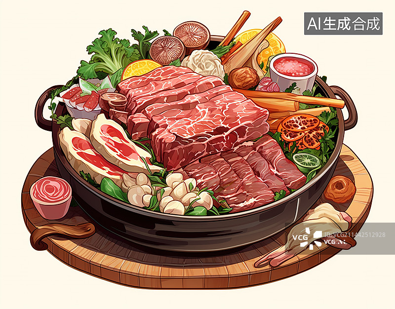 【AI数字艺术】日式火锅图片素材