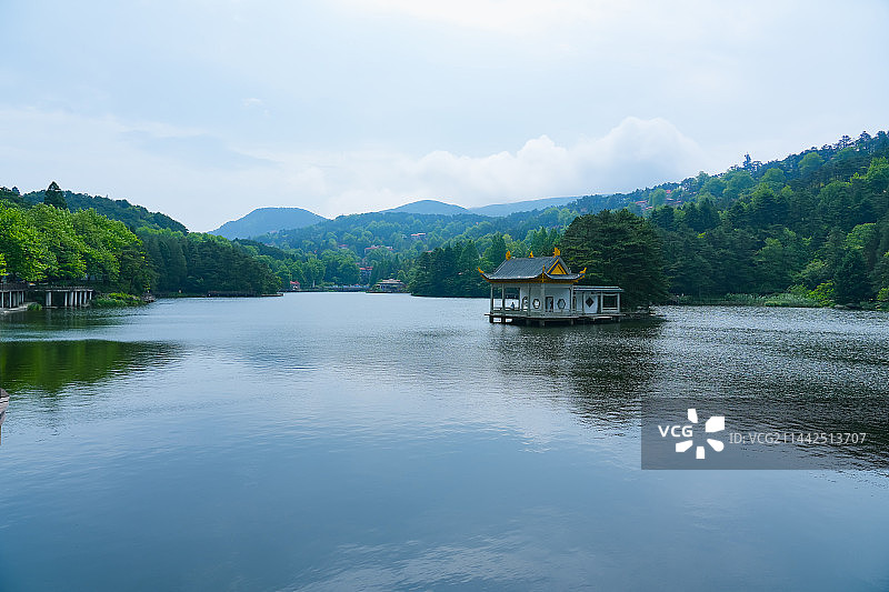 庐山风景区如琴湖图片素材
