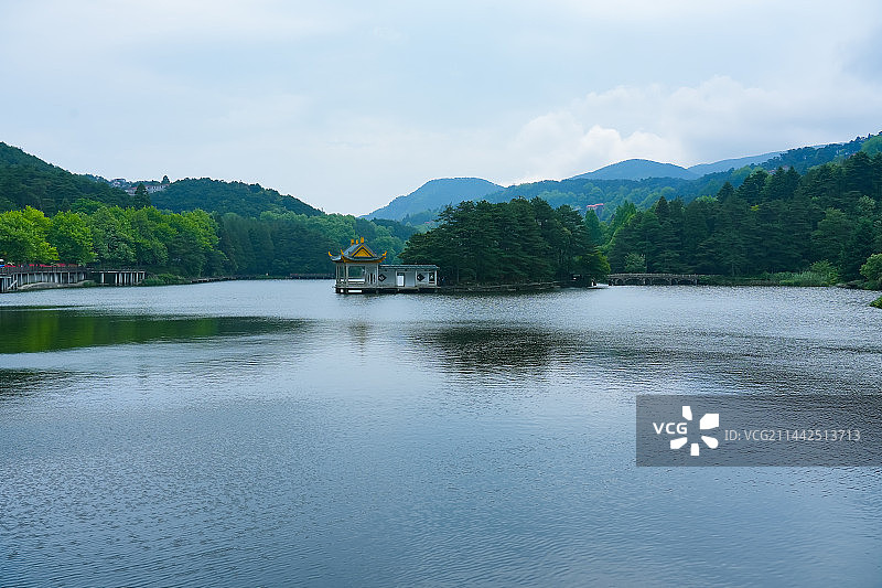 庐山风景区如琴湖图片素材