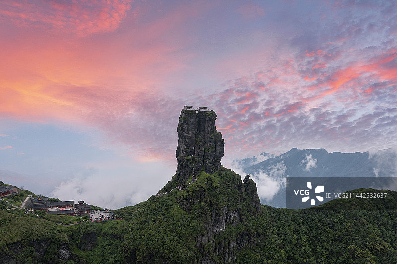 航拍贵州省铜仁市梵净山地质公园户外风光图片素材
