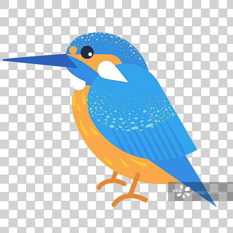 扁平风格翠鸟图片素材