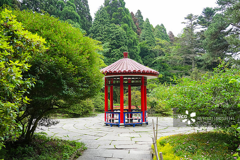江西庐山风景区花径公园 花径亭图片素材