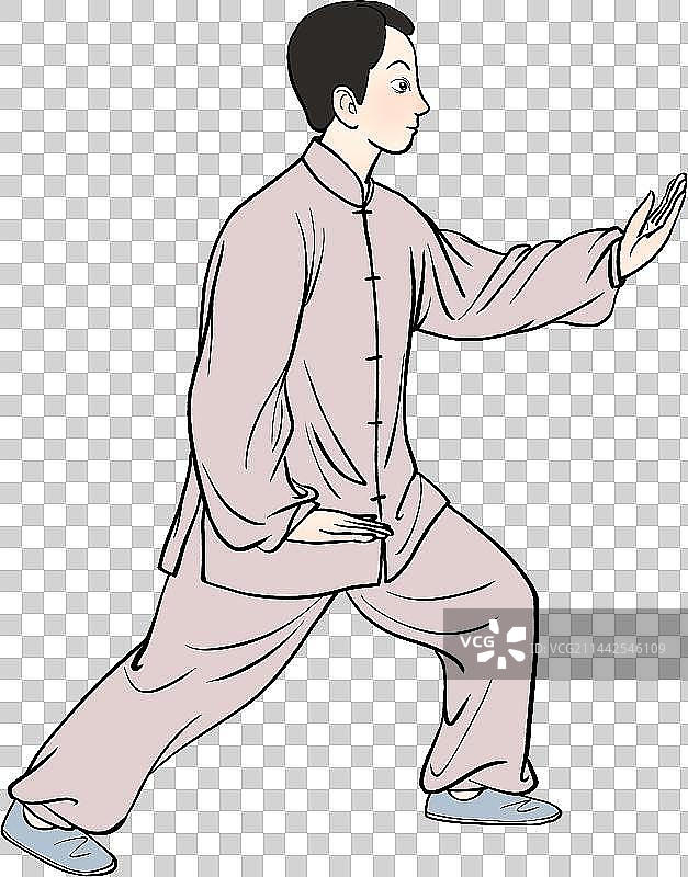 太极拳传统养生锻炼身体健康功法人物元素4图片素材