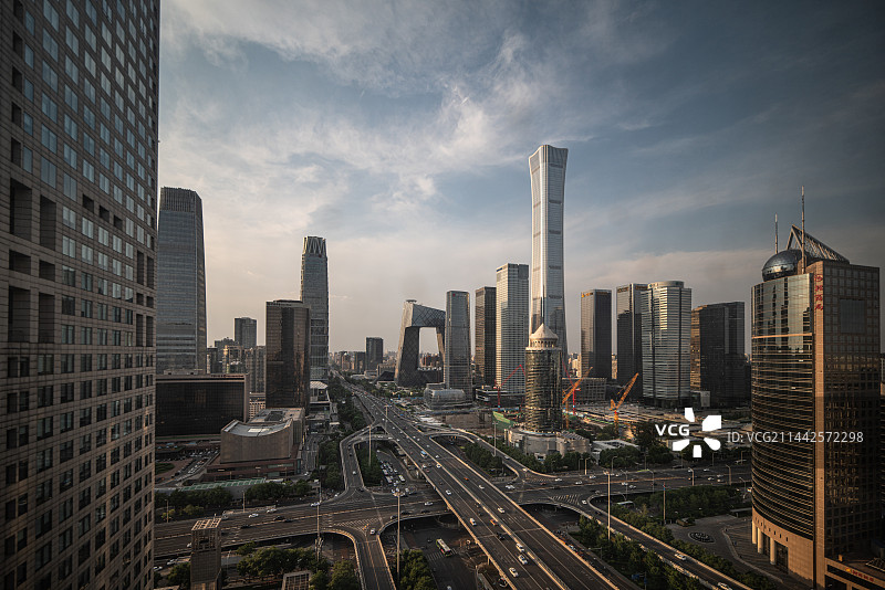 北京国贸桥城市风光地标建筑图片素材