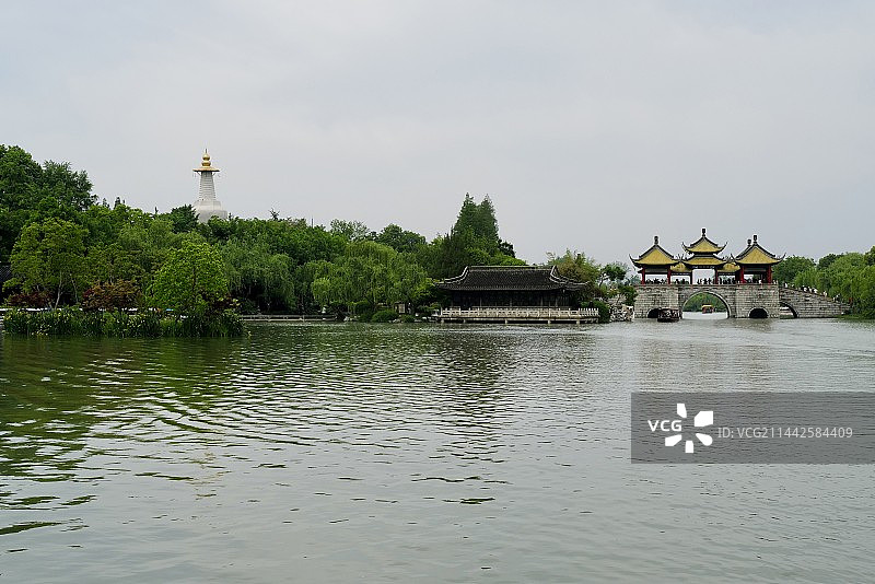 扬州著名景点瘦西湖图片素材