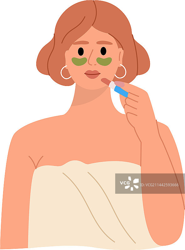 年轻女孩化妆图片素材