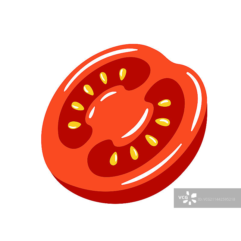白色背景上的红色番茄图片素材