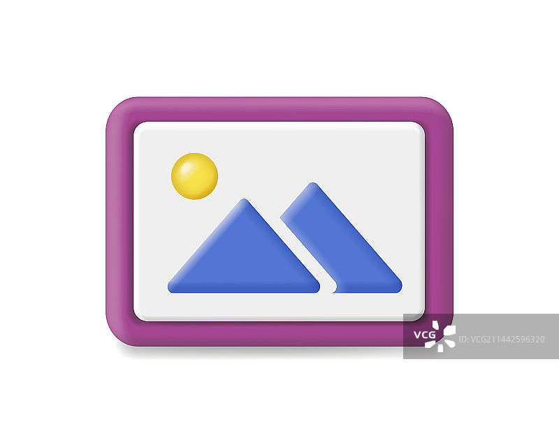 照片画廊图标，风景图片符号图片素材