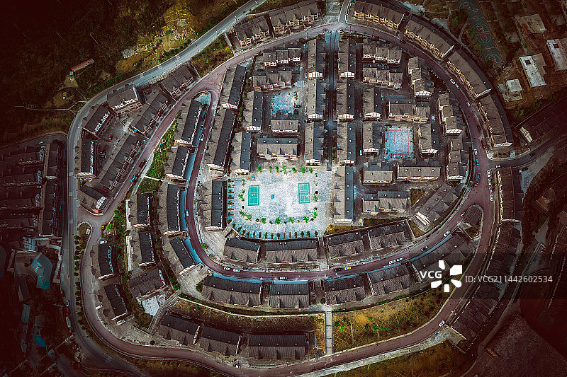 羊角古镇安置小区图片素材